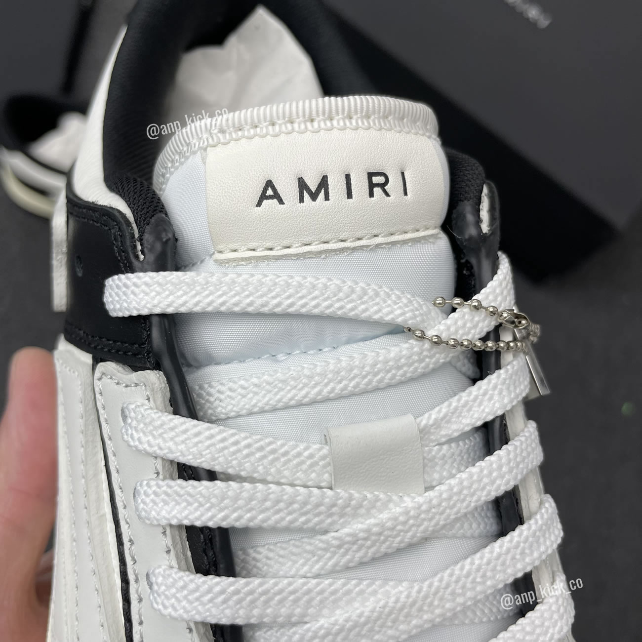 A M I R I Skel Top Low Leather Sneakers Black White Anpkick Mfs003 000 (4) - newkick.cc