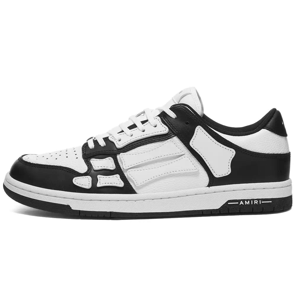 A M I R I Skel Top Low Leather Sneakers Black White Mfs003 000 (1) - newkick.cc