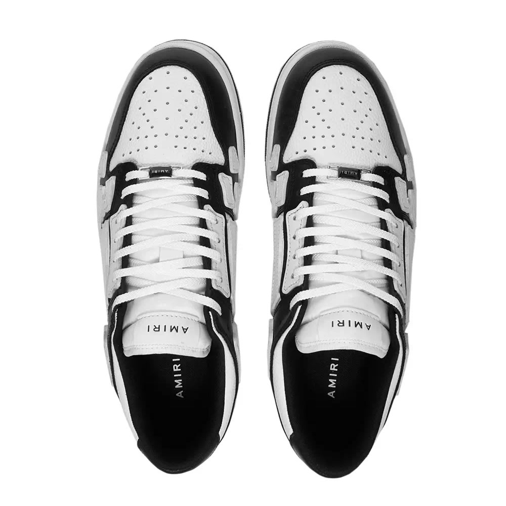 A M I R I Skel Top Low Leather Sneakers Black White Mfs003 000 (3) - newkick.cc