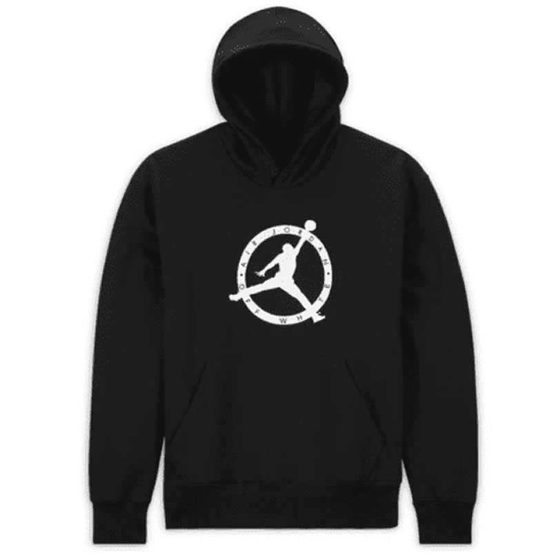 Off White Jordan Hoodie Black (2) - newkick.cc