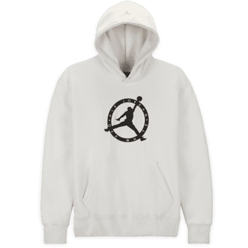 Off White Jordan Hoodie White (2) - newkick.cc