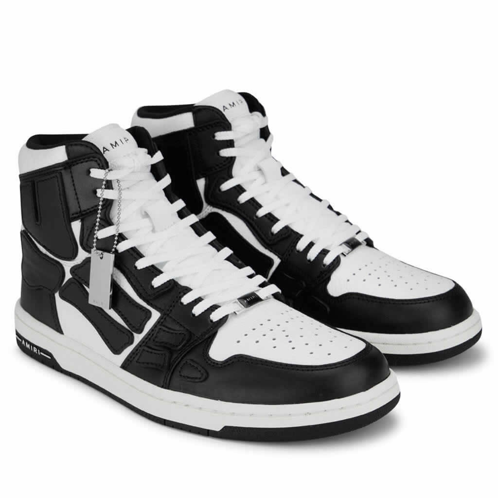 A M I R I Skel Top High Leather Sneakers Black White Mfs002 004 (3) - newkick.cc