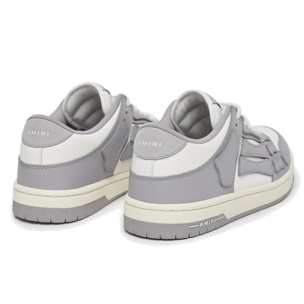 A M I R I Skel Top Low Leather Sneakers Grey White Mfs003 043 (4) - newkick.cc