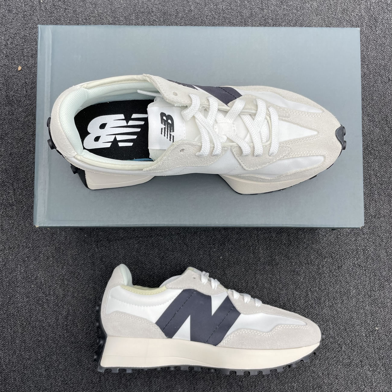 New Balance 327 Low Top Trainers Sneakers Ms327fe (1) - newkick.cc