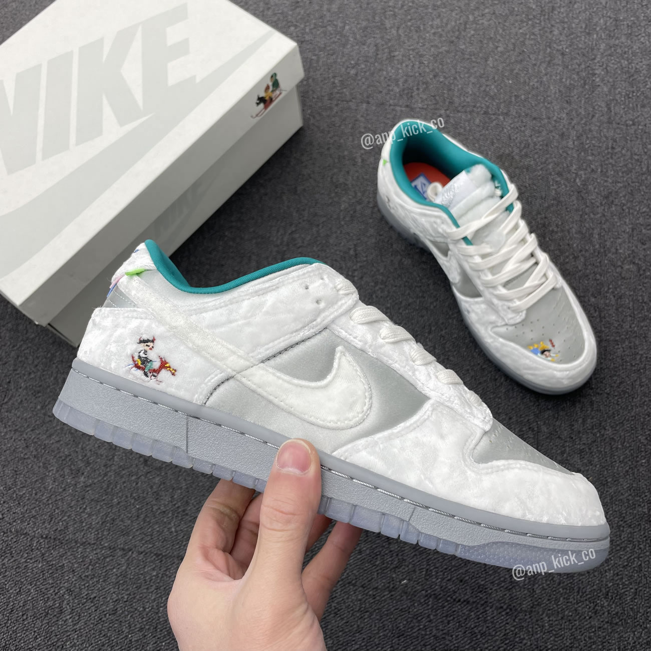 Nike Dunk Low Ice White Silver Blue Anpkick Do2326 001 (2) - newkick.cc