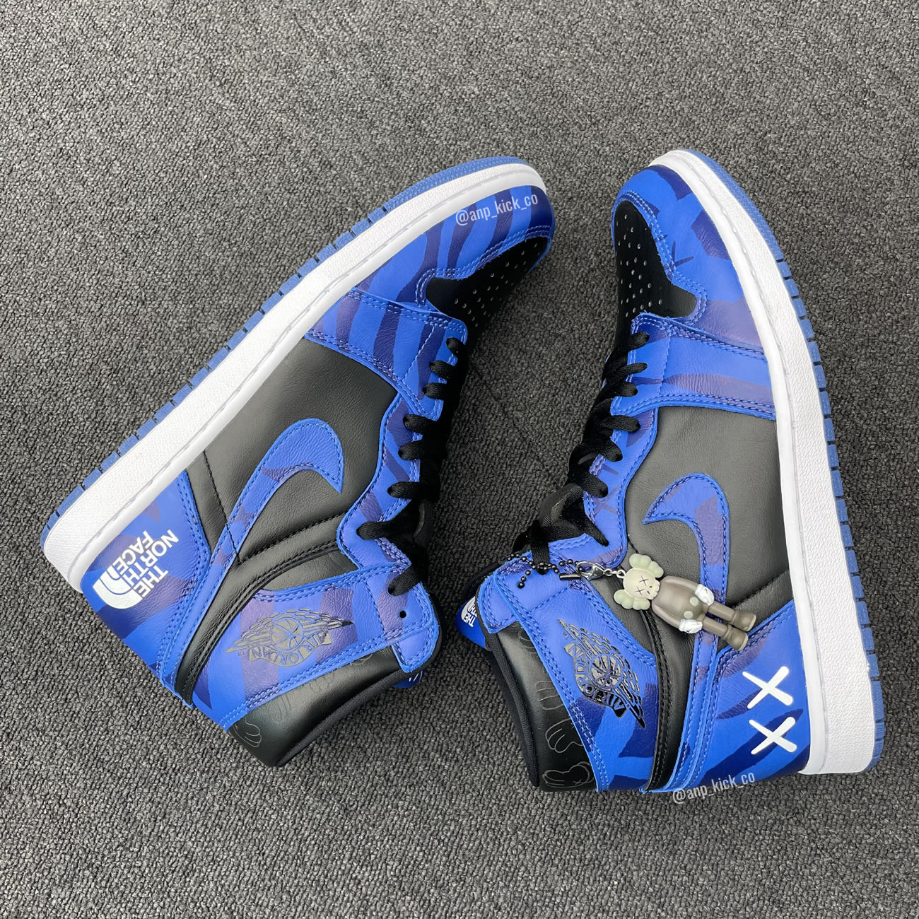 The North Face Kaws Air Jordan 1 Retro High Shoes Anpkick Custom Making (4) - newkick.cc