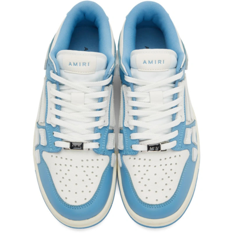 A M I R I Skel Top Low Leather Sneakers Blue Mfs003 462 (4) - newkick.cc