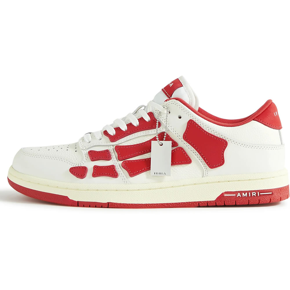 A M I R I Skel Top Low Leather Sneakers Red Mfs003 124 (1) - newkick.cc