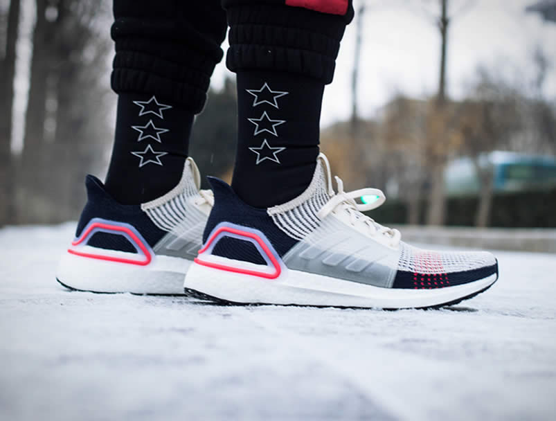 Adidas Ultra Boost 19 Colorways On Feet Active Red Cloud White B37703 (5) - newkick.cc