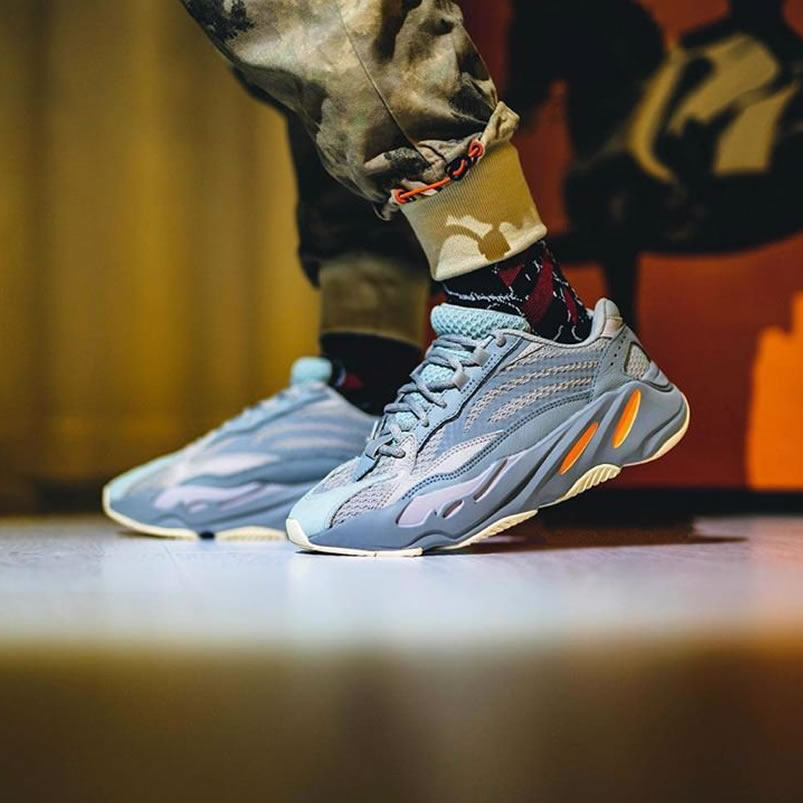 Adidas Yeezy Boost 700 V2 Inertia On Feet Outfits Fw2549 (2) - newkick.cc