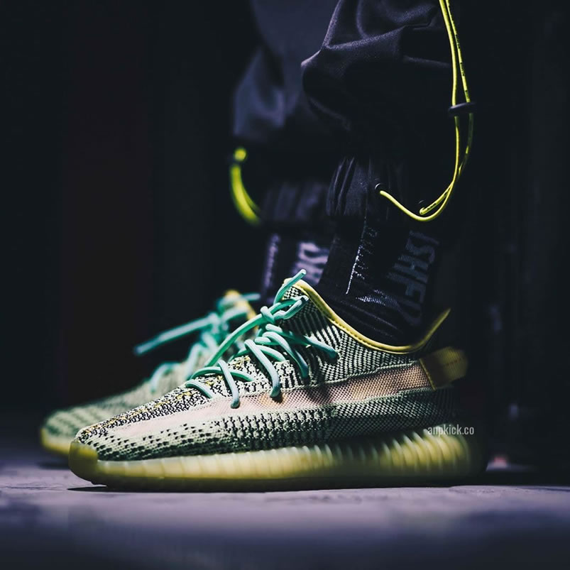 Adidas Yeezy Boost 350 V2 Yeezreel Non Reflective On Feet Release Date Fw5191 (5) - newkick.cc