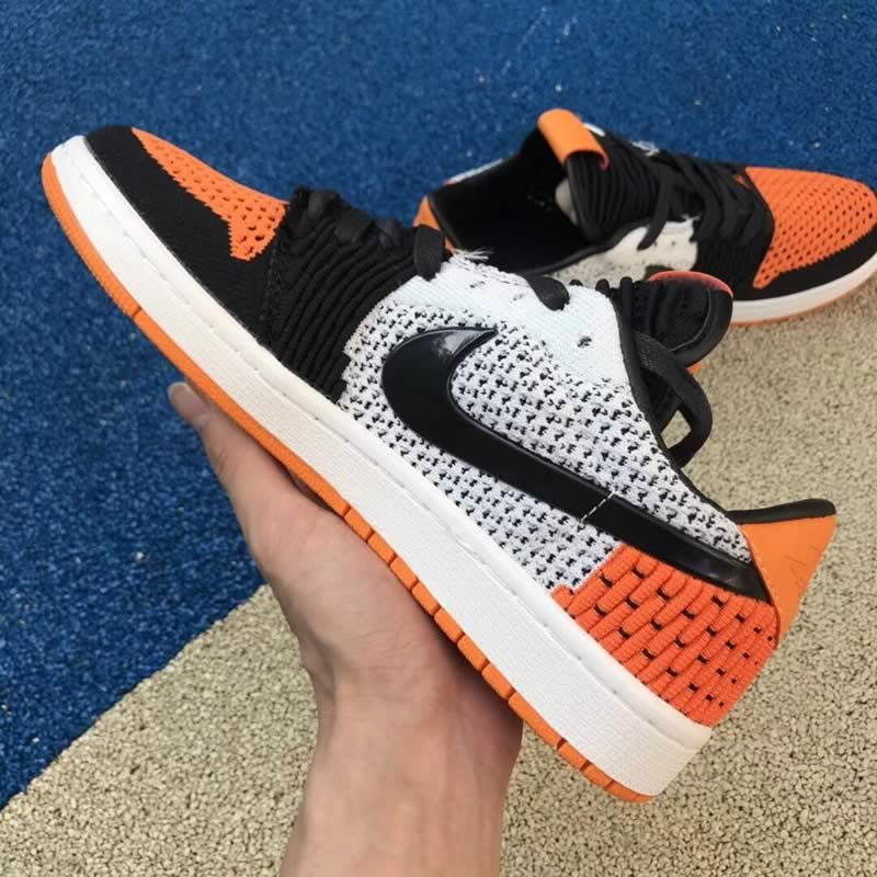 Air Jordan 1 Low Flyknit 'Shattered Backboard' Black/White/Orange AH4506-100