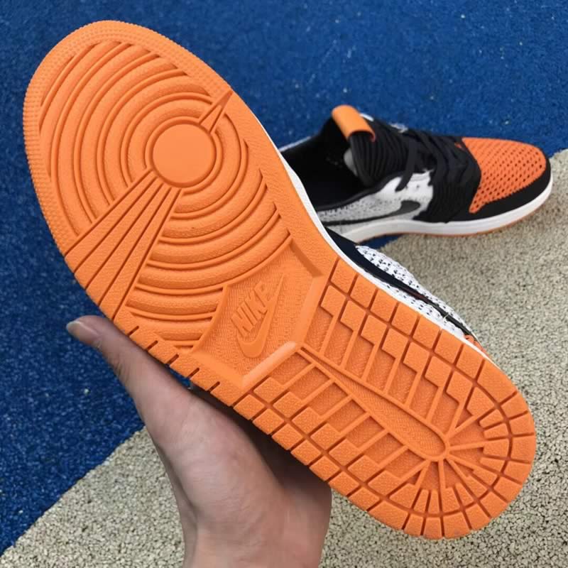 Air Jordan 1 Low Flyknit 'Shattered Backboard' Black/White/Orange AH4506-100