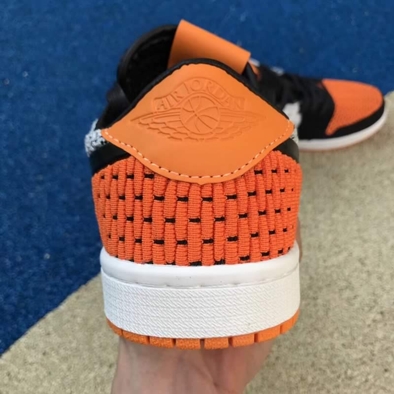 Air Jordan 1 Low Flyknit 'Shattered Backboard' Black/White/Orange AH4506-100