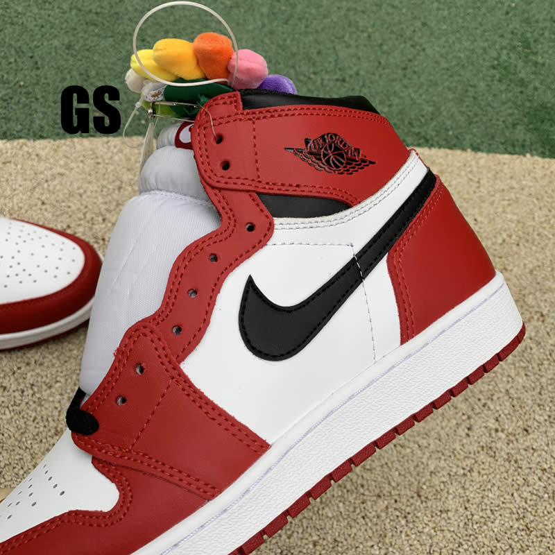 air jordan 1 retro high og 'chicago' red black white gs/womens pics 575441-101