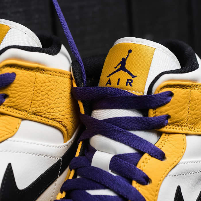 Air Jordan 1 Mid 2019 Lakers Yellow Purple For Sale Release Date 852542 700 (21) - newkick.cc