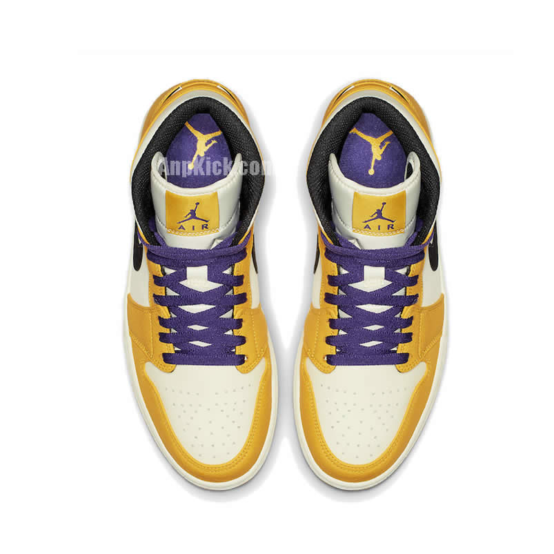 Air Jordan 1 Mid 2019 Lakers Yellow Purple Release Date 852542 700 (4) - newkick.cc