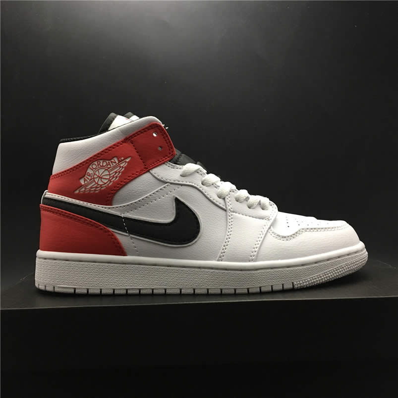 Air Jordan 1 Mid Gives The Bulls Aj1 White Red 554724 116 (1) - newkick.cc