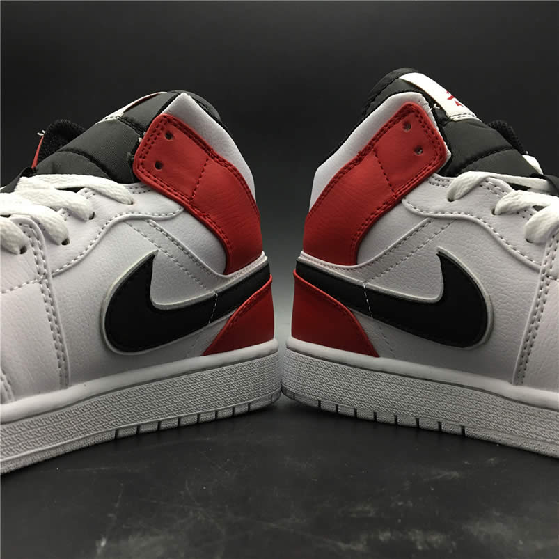 Air Jordan 1 Mid Gives The Bulls Aj1 White Red 554724 116 (5) - newkick.cc