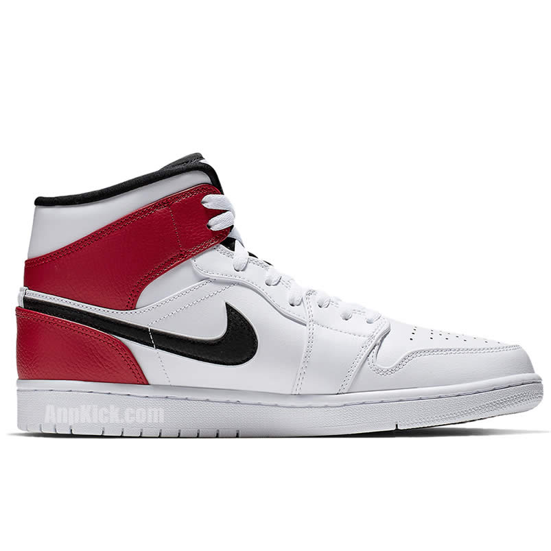 Air Jordan 1 Mid Gives The Bulls White Red 554724 116 (2) - newkick.cc