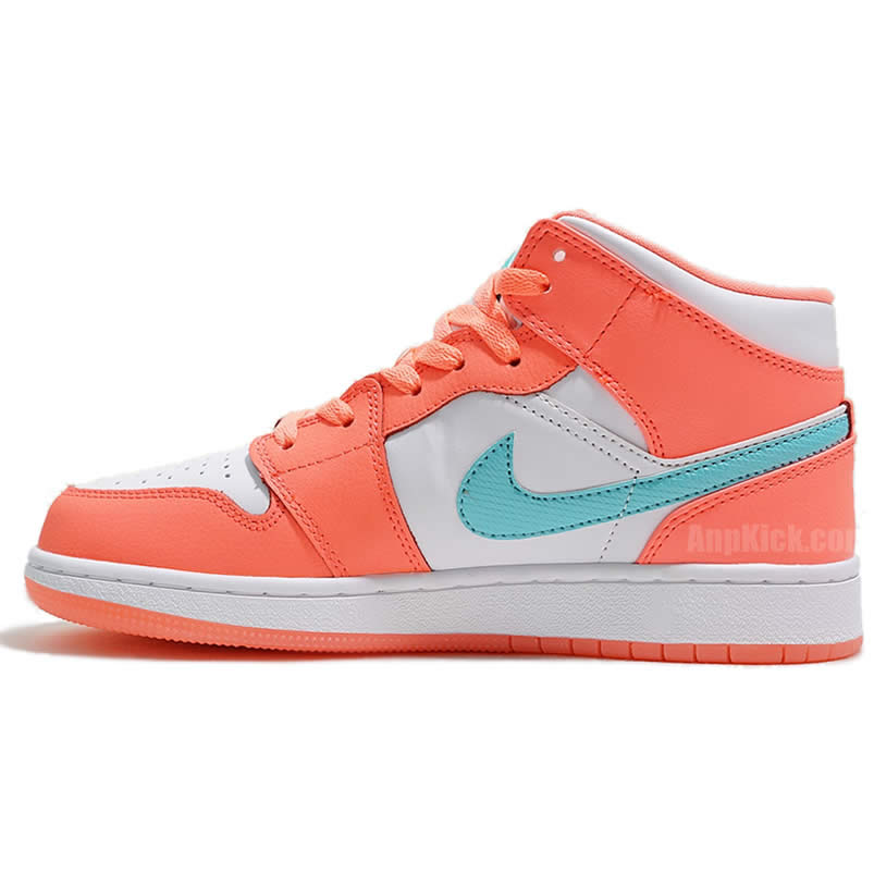 Air Jordan 1 Mid GS 'Crimson Pulse' Pink Aqua 555112-814