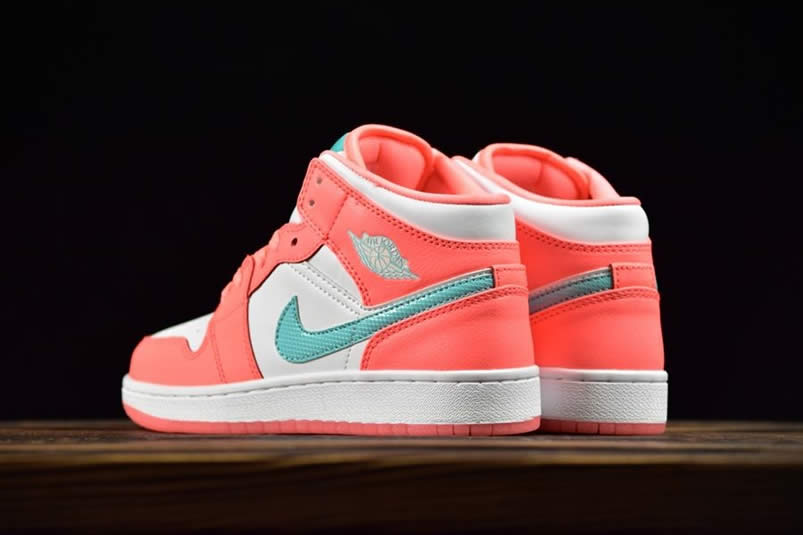 Air Jordan 1 Mid GS 'Crimson Pulse' Pink Aqua 555112-814