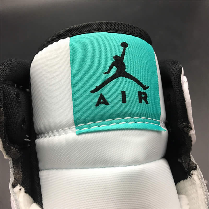 Air Jordan 1 Mid GS Womens 'Hyper Jade' AJ1 Black/White/Green 554725-122