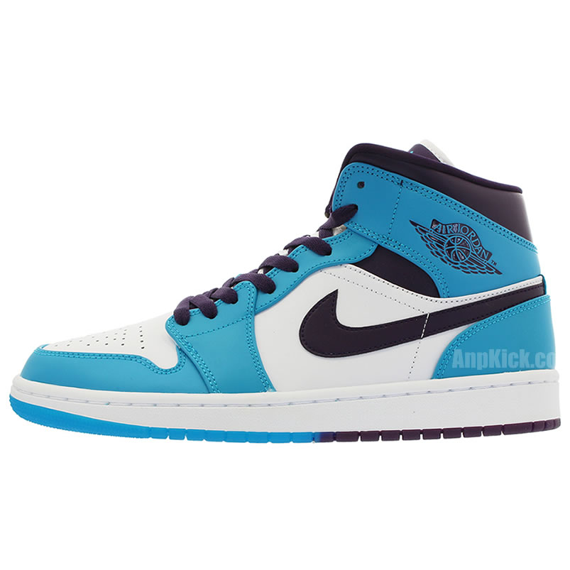 Air Jordan 1 Mid Hornets Blue Lagoon Grand Purple 554724 415 (1) - newkick.cc