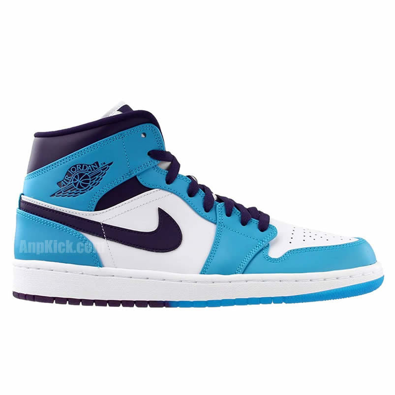 Air Jordan 1 Mid Hornets Blue Lagoon Grand Purple 554724 415 (2) - newkick.cc