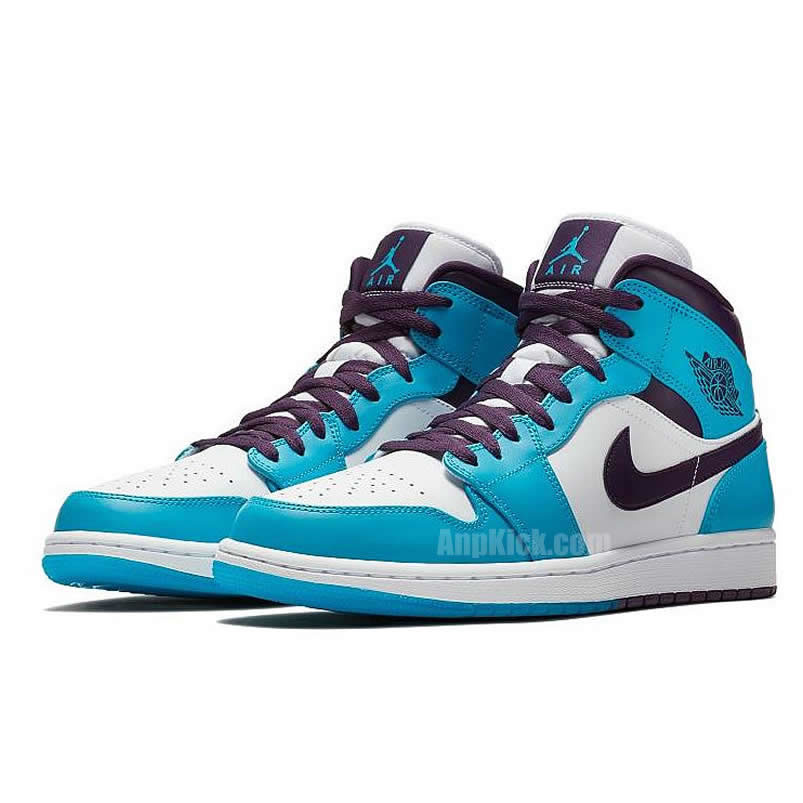 Air Jordan 1 Mid Hornets Blue Lagoon Grand Purple 554724 415 (3) - newkick.cc