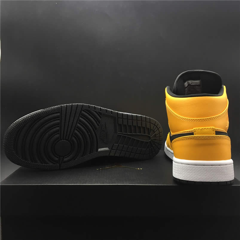 Air Jordan 1 Mid Shoes Taxi Yellow University Gold Aj1 554724 700 (10) - newkick.cc