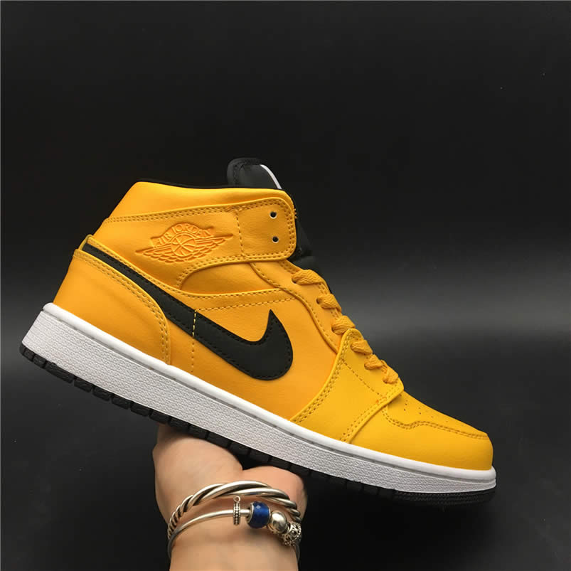 Air Jordan 1 Mid Shoes Taxi Yellow University Gold Aj1 554724 700 (12) - newkick.cc