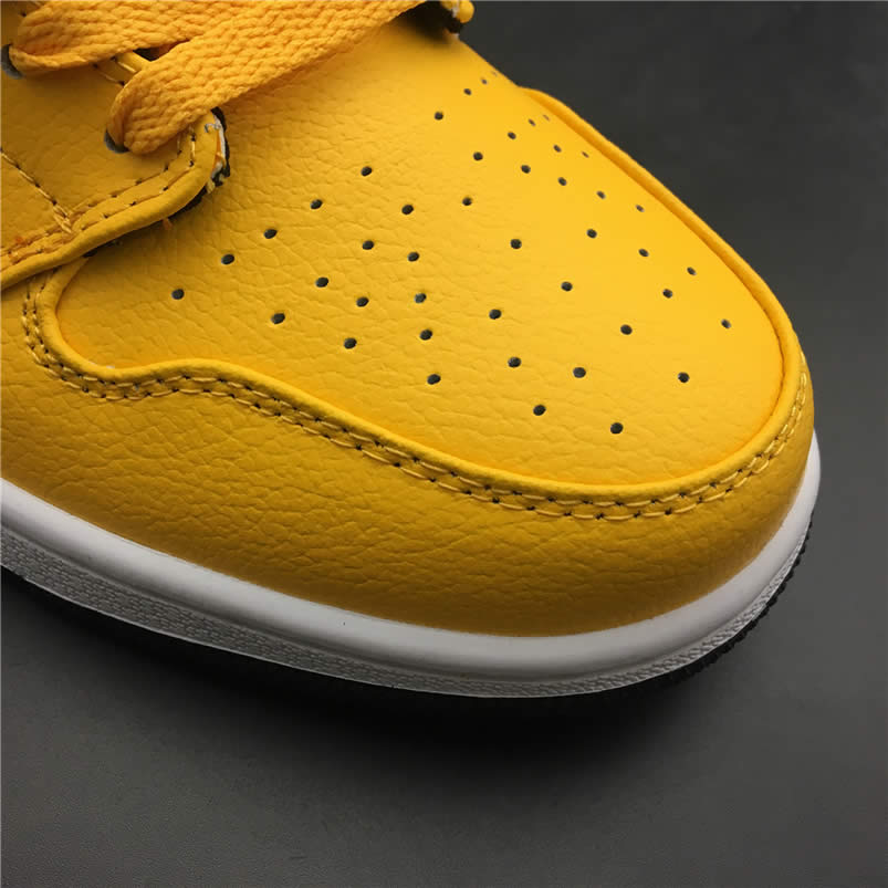 Air Jordan 1 Mid Shoes Taxi Yellow University Gold Aj1 554724 700 (4) - newkick.cc