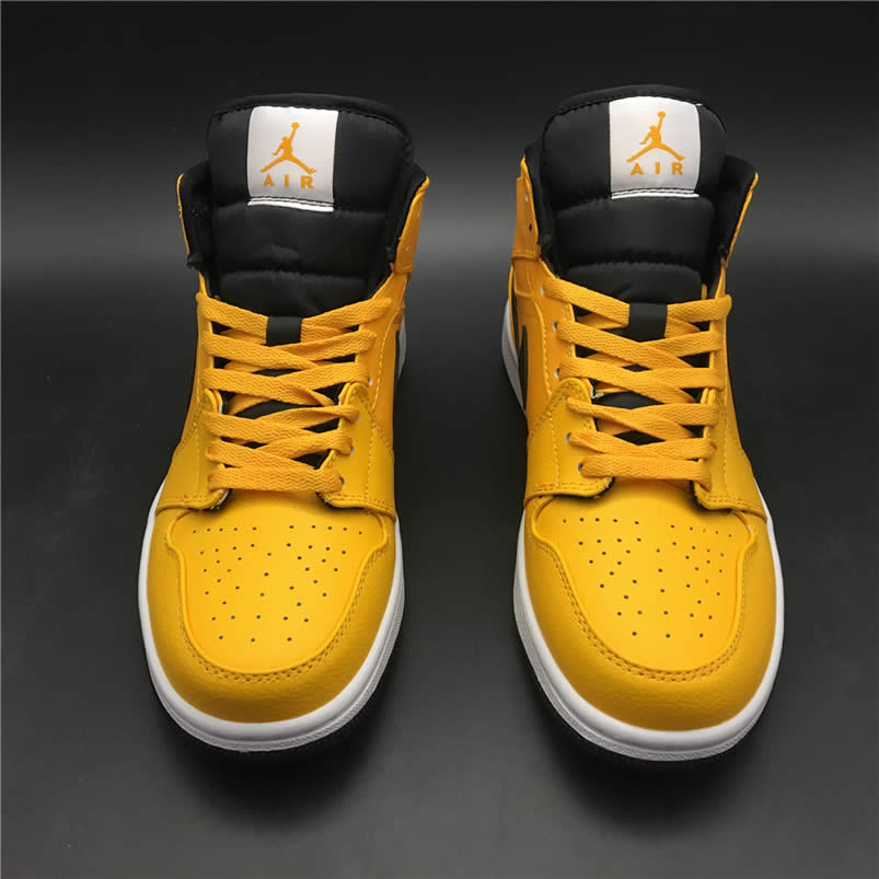 Air Jordan 1 Mid Shoes Taxi Yellow University Gold Aj1 554724 700 (5) - newkick.cc