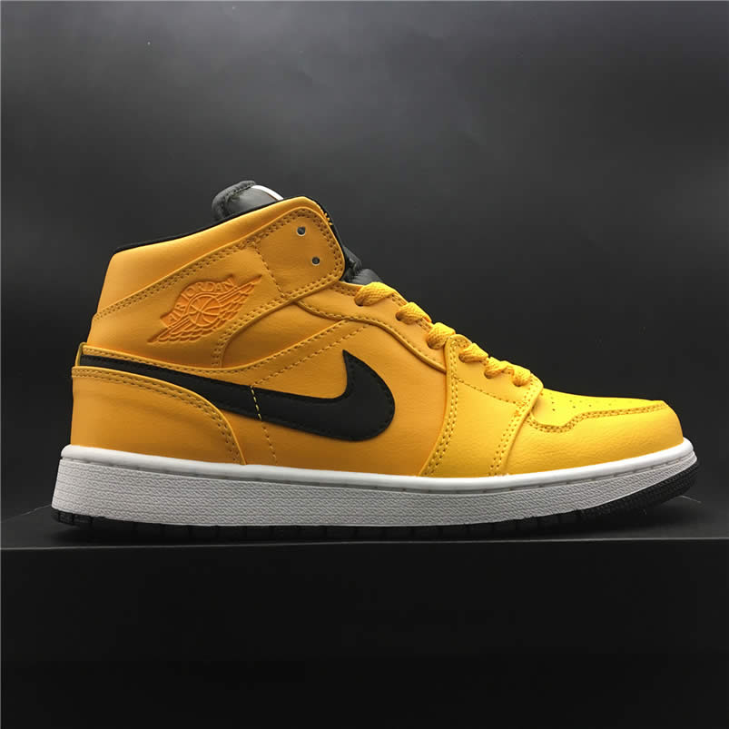 Air Jordan 1 Mid Shoes Taxi Yellow University Gold Aj1 554724 700 (9) - newkick.cc