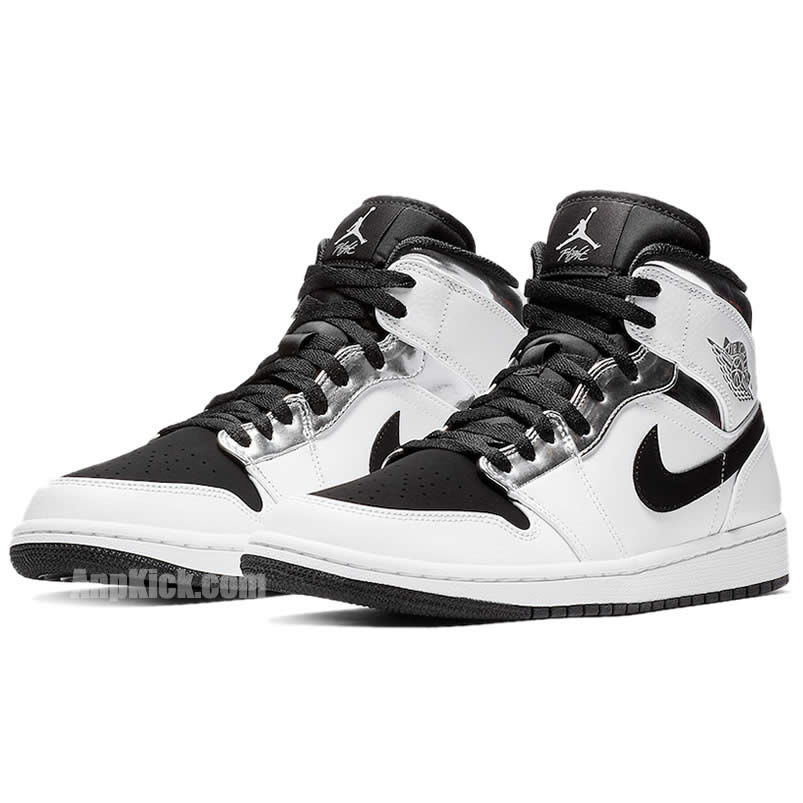 Air Jordan 1 Mid 'White/Silver' Kawhi Leonard Alternate Shoes 554724-121