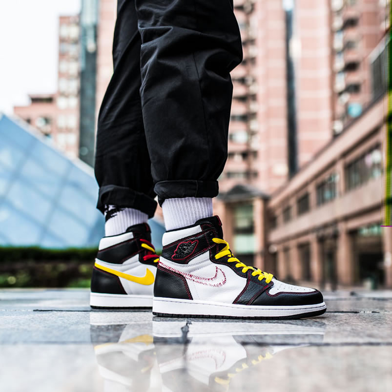 Air Jordan 1 Retro High Og Defiant Tour Dynamic Yellow On Feet Cd6579 071 (4) - newkick.cc