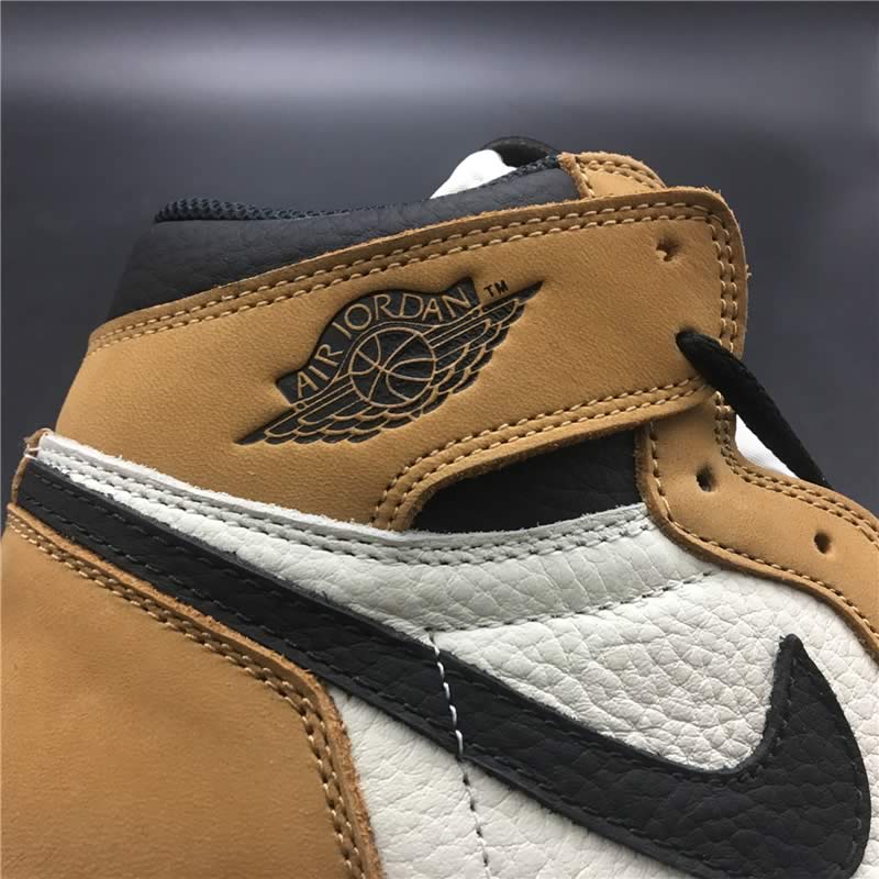 air jordan 1 retro high og wheat aj1 white black and gold detail images (2)