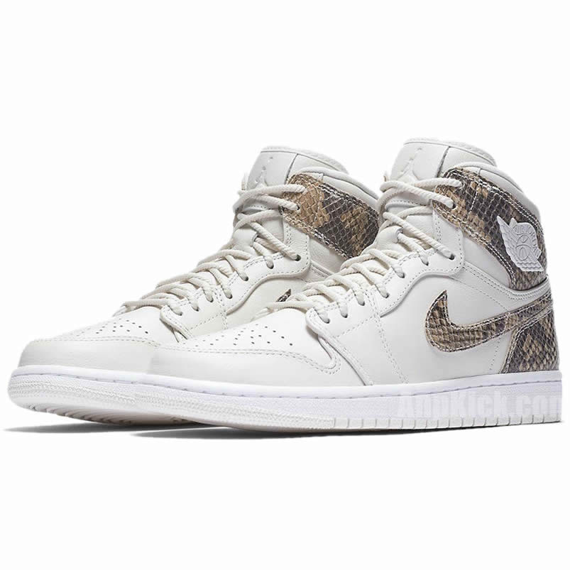 Air Jordan 1 Retro High 'Snakeskin' White Shoes AH7389-004