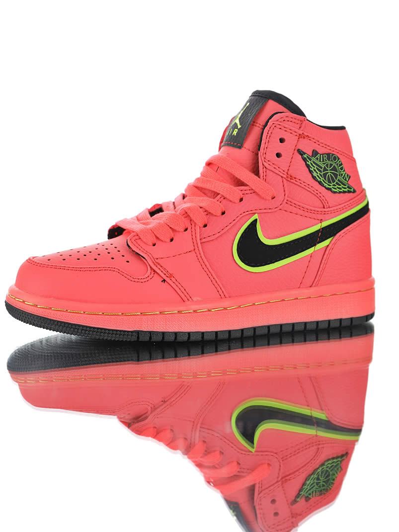 Air Jordan 1 Retro Premium Hot Punch Pink Pics Womens Aq9131 600 (2) - newkick.cc