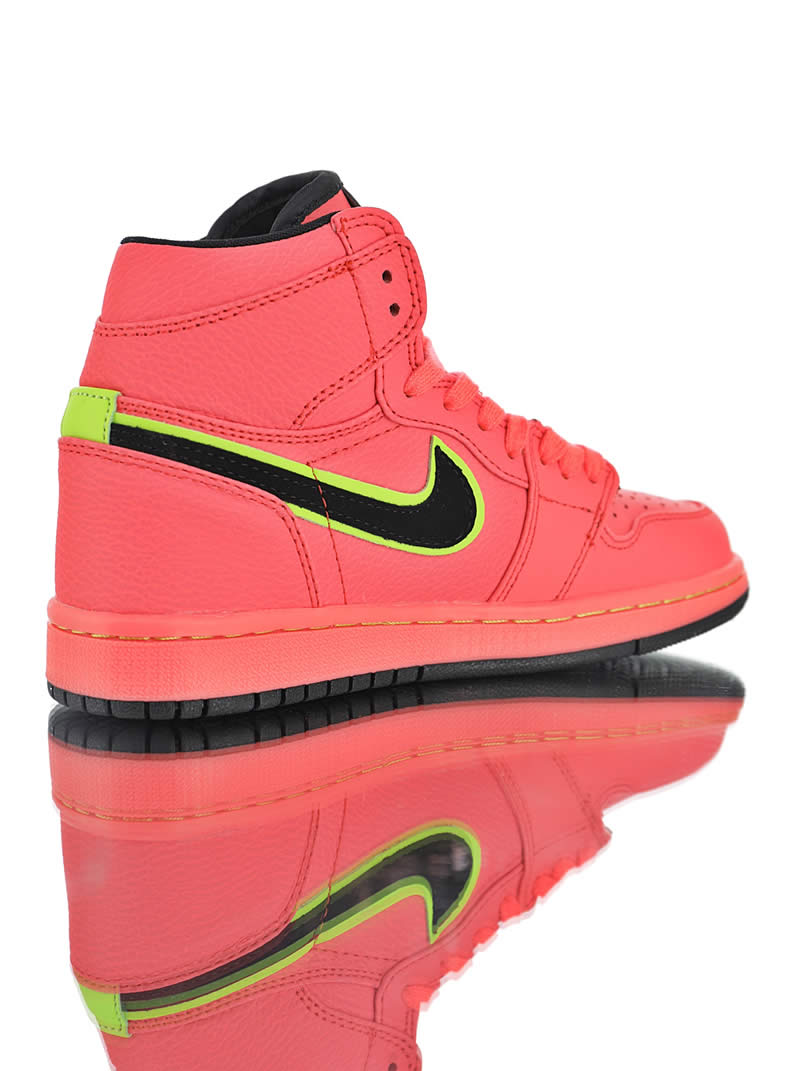 Air Jordan 1 Retro Premium Hot Punch Pink Pics Womens Aq9131 600 (3) - newkick.cc