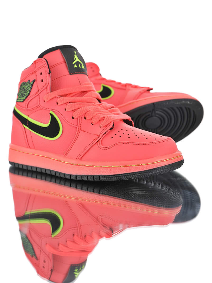 Air Jordan 1 Retro Premium Hot Punch Pink Pics Womens Aq9131 600 (5) - newkick.cc