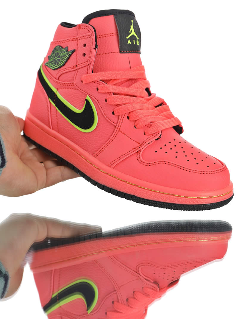 Air Jordan 1 Retro Premium Hot Punch Pink Pics Womens Aq9131 600 (7) - newkick.cc