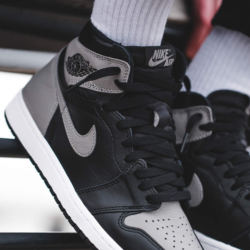 Air Jordan 1 'Shadow' Grey 2018 On Feet Mens GS Outfit Shoes On Feet