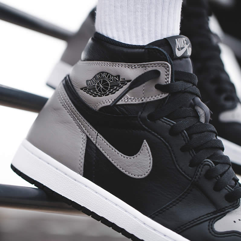 Air Jordan 1 'Shadow' Grey 2018 On Feet Mens GS Outfit Shoes On Feet