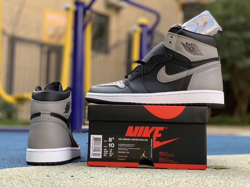 Air Jordan 1 'Shadow' Grey 2018 On Feet Mens GS Outfit Shoes 555088-013 Pics