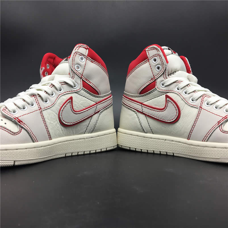 Air Jordan Retro 1 Retro High Og Sail Black Phantom Shoes University Red 555088 160 (4) - newkick.cc