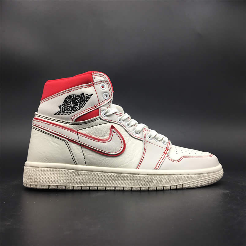 Air Jordan Retro 1 Retro High Og Sail Black Phantom Shoes University Red 555088 160 (9) - newkick.cc