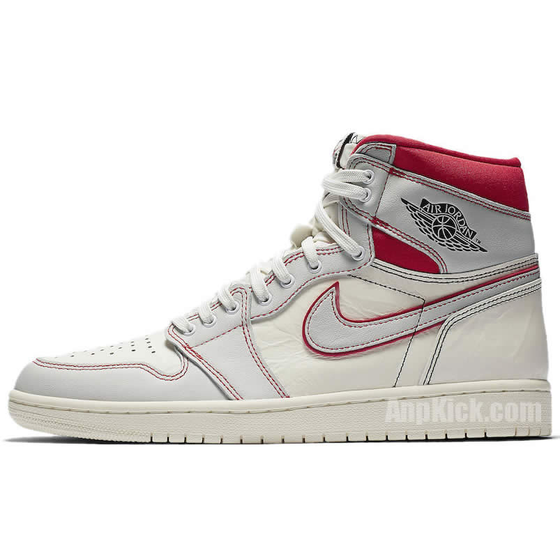 Air Jordan Retro 1 Retro High Og Sail Black Phantom University Red 555088 160 (1) - newkick.cc