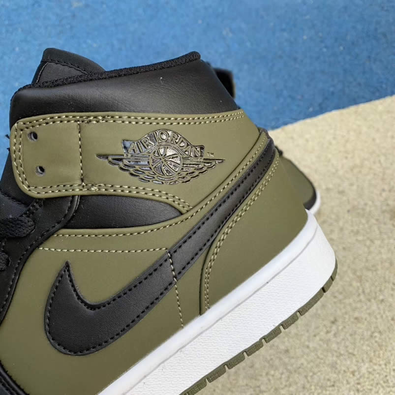 Nike Air Jordan 1 Mid 'Dark Olive Canvas' Release Date 554724-301 Pics